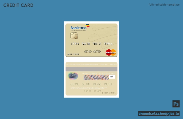 Panama Banco Banistmo Mastercard Beispielvorschau